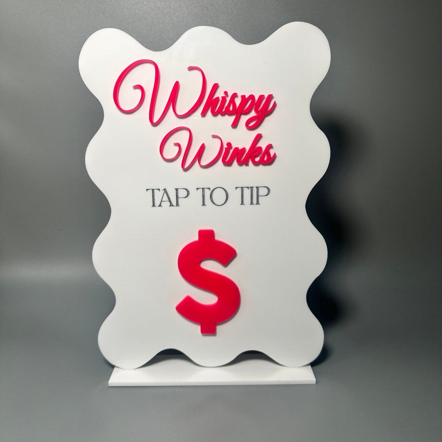 Atlanta sign maker, nfc sign, black squiggle sign for business, professional signage for businesses, small business in Atlanta, Atlanta small business, tap to pay sign, tap to tip signage, mobile bartender in Atlanta, mobile bartender in Tampa, easiest way to get tips, atlanta custom signage for business, modern virtual tip sign, Venmo Cash App tip signs Atlanta,local sign maker Atlanta custom menus