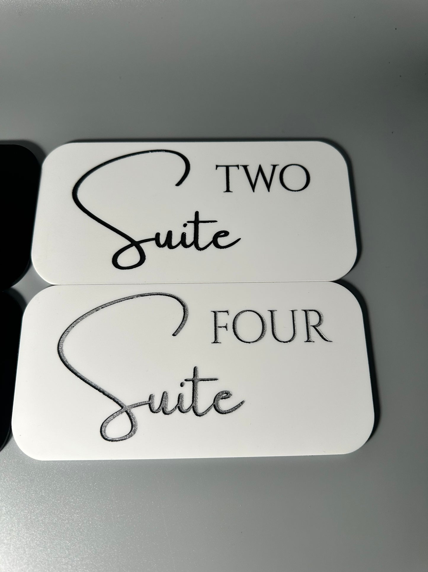 Elegant custom acrylic salon suite sign in Atlanta with engraved business name, perfect for beauty and spa spaces.
Personalized acrylic name plate for Atlanta salon suites, lash studios, nail bars, and beauty professionals.
Stylish 7x3.5 inch acrylic salon door sign handcrafted in Atlanta for hairstylists, estheticians, and spa owners.