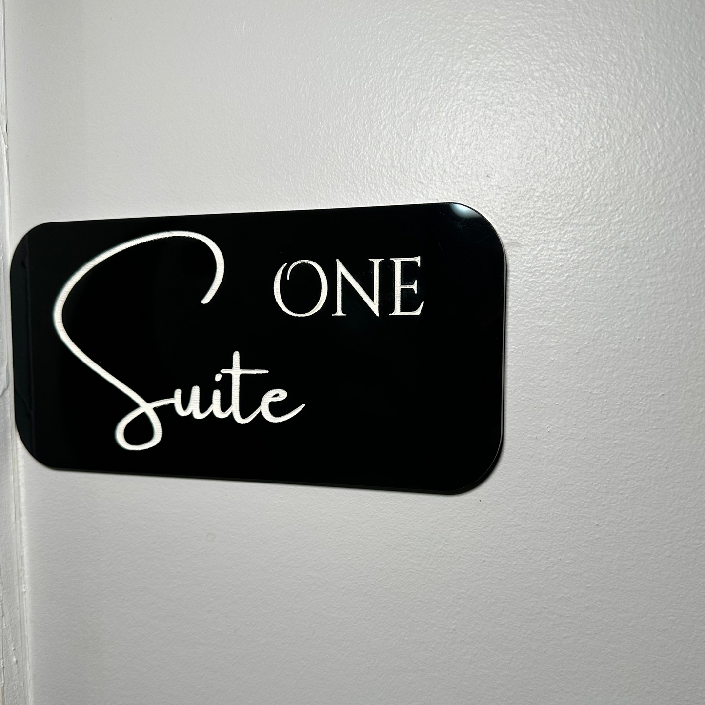 Elegant custom acrylic salon suite sign in Atlanta with engraved business name, perfect for beauty and spa spaces.
Personalized acrylic name plate for Atlanta salon suites, lash studios, nail bars, and beauty professionals.
Stylish 7x3.5 inch acrylic salon door sign handcrafted in Atlanta for hairstylists, estheticians, and spa owners.
