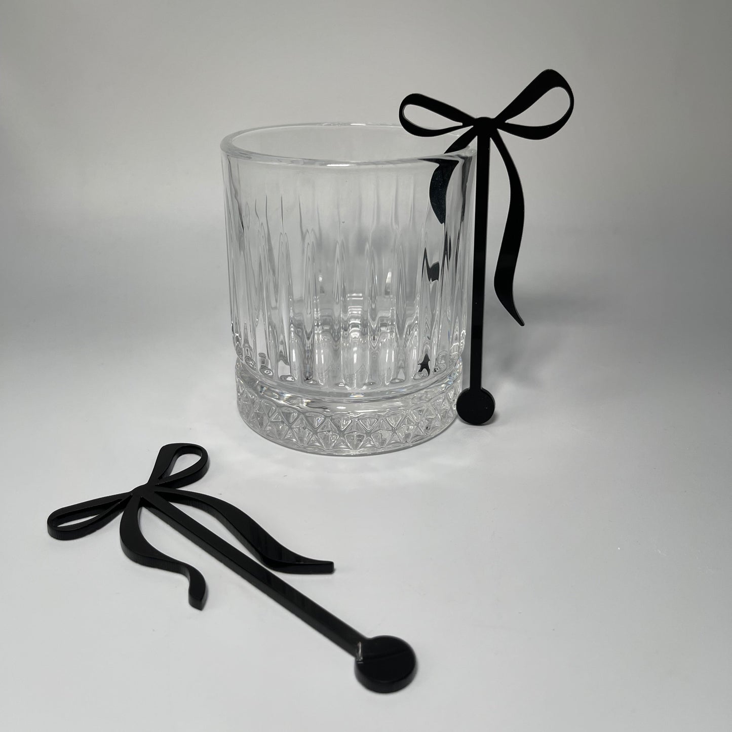 Acrylic bow stirrers, drink stirrers for party, party decor, a tini bit older, party ideas, elegant party decor, bachelorette party decor, black tie event, classy drink stirrers, how to upgrade a party, instant party upgrades, easy party decor, baby shower decor, anniversary, martini party themed decor, atlanta party decor, event decor ideas