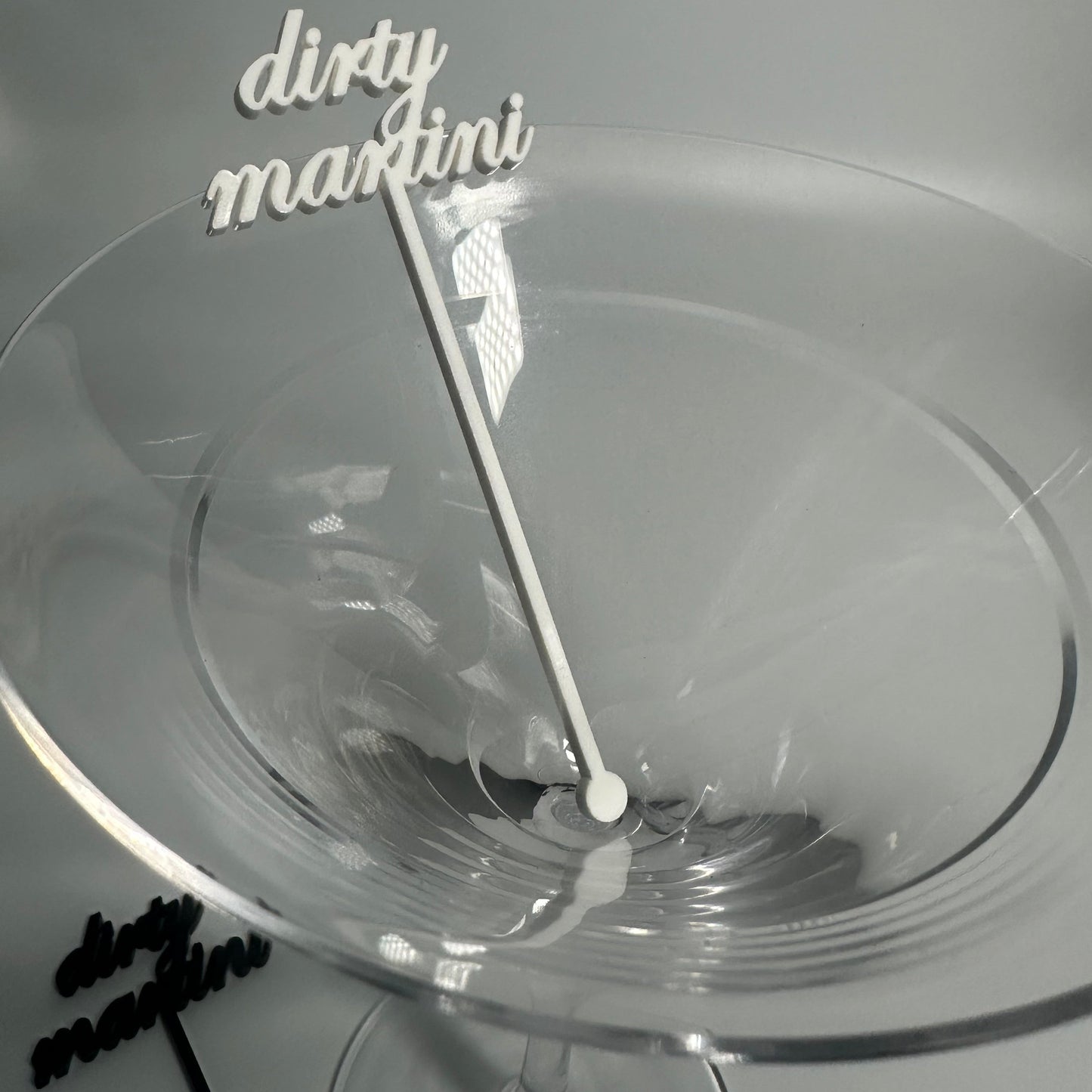 drink name stirrers, party decor, custom acrylic drink stirrers white drink stirrers with espresso martini cut out, espresso martini drink stirrers, martini themed party decor, martini themed party, classy drink decor, drink accessories, drink tags, martini party, minimalist party decor, party vendor atlanta, party vendor miami, acrylic sign vendor, swizzle sticks, mobile bartender set up, mobile bartender must haves, elevate your bar set up