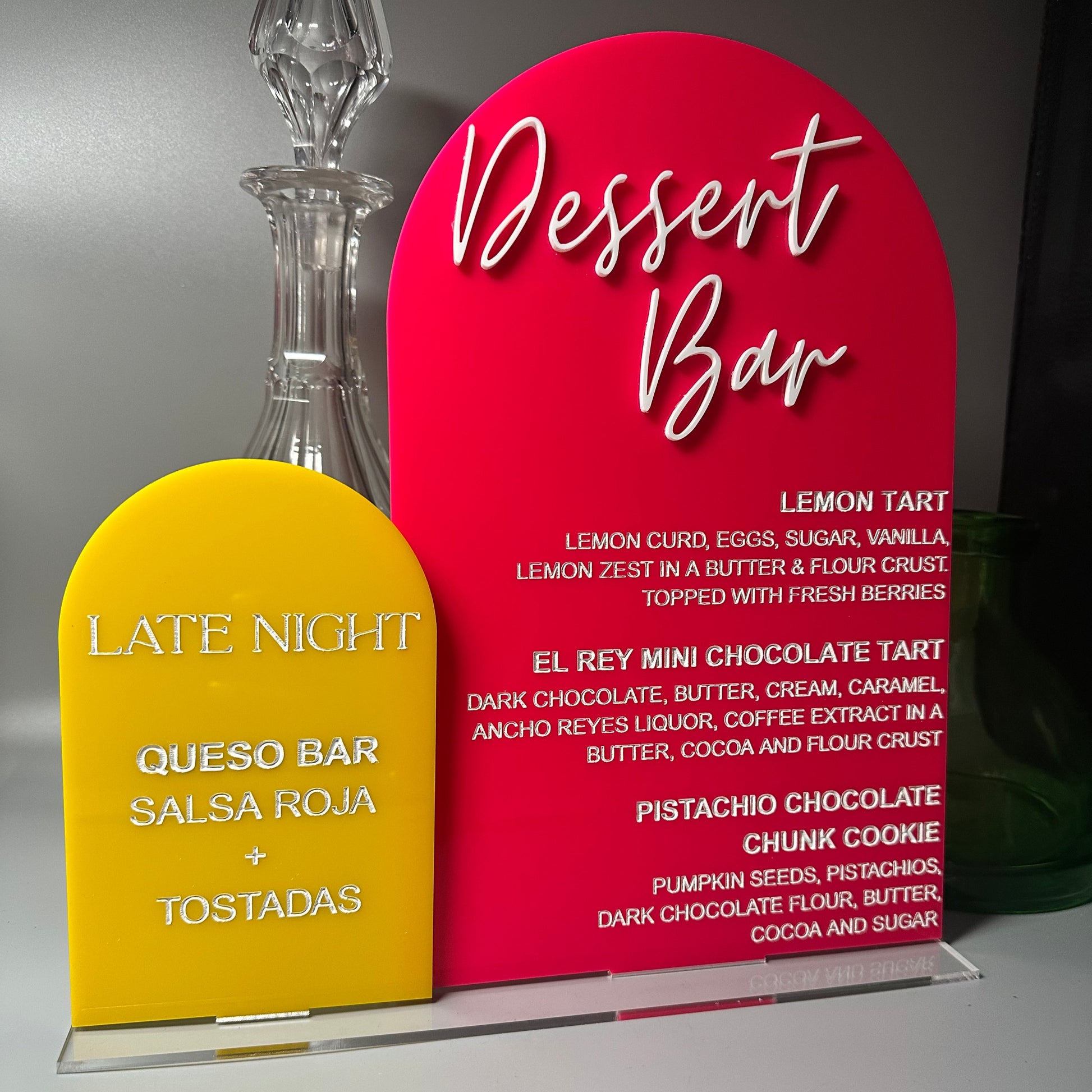 acrylic bar sign, party signage, drink menu, signature cocktail, wedding bar menu, hand painted bar sign, signature drinks, mobile bar sign, mobile bar menu, graduation party, bridal shower decor, party decor, open bar menu, drinks on us, bartender, mobile bartending