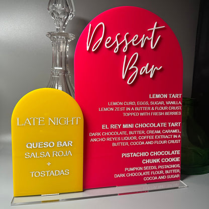 acrylic bar sign, party signage, drink menu, signature cocktail, wedding bar menu, hand painted bar sign, signature drinks, mobile bar sign, mobile bar menu, graduation party, bridal shower decor, party decor, open bar menu, drinks on us, bartender, mobile bartending