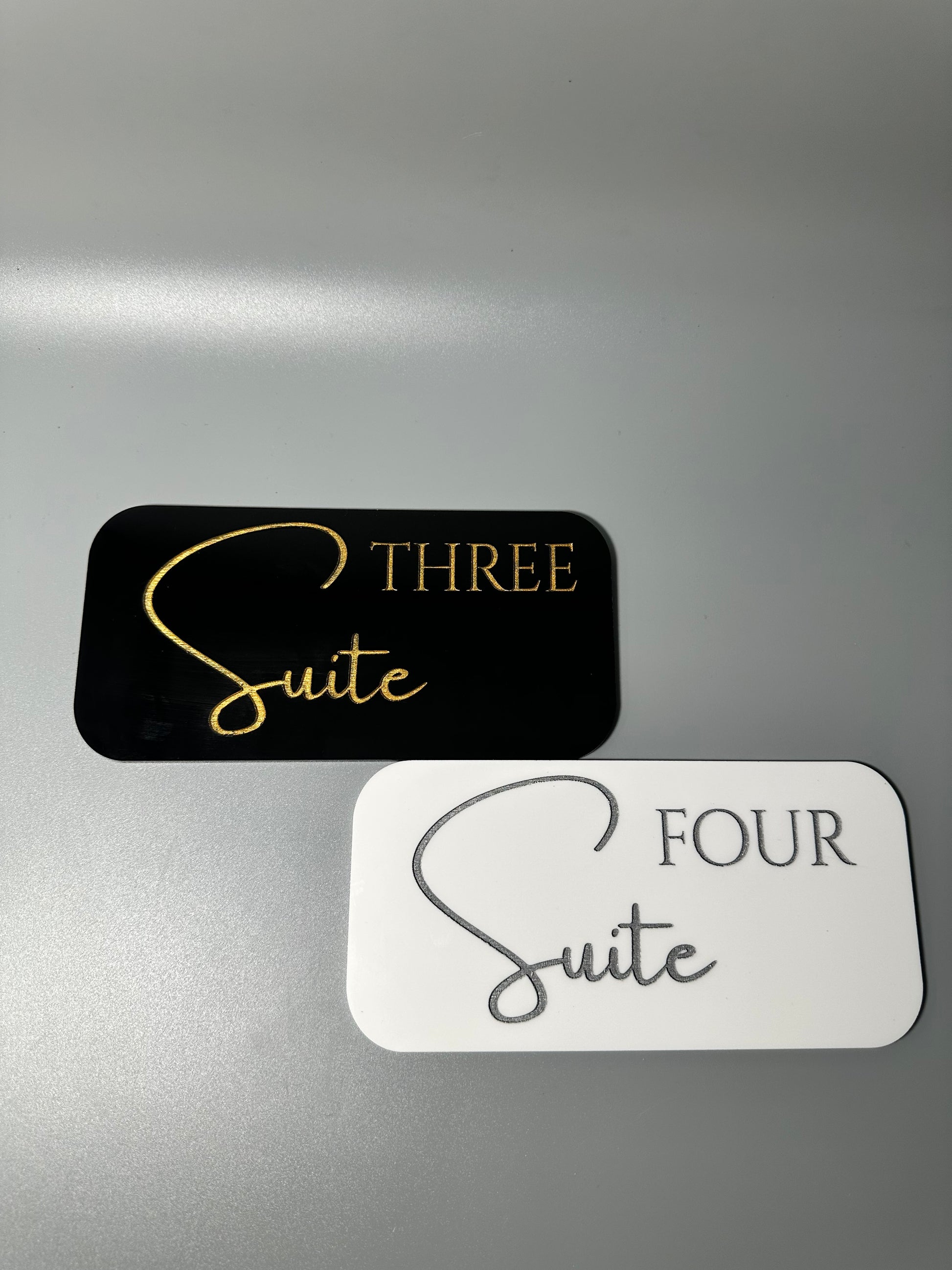 Elegant custom acrylic salon suite sign in Atlanta with engraved business name, perfect for beauty and spa spaces.
Personalized acrylic name plate for Atlanta salon suites, lash studios, nail bars, and beauty professionals.
Stylish 7x3.5 inch acrylic salon door sign handcrafted in Atlanta for hairstylists, estheticians, and spa owners.