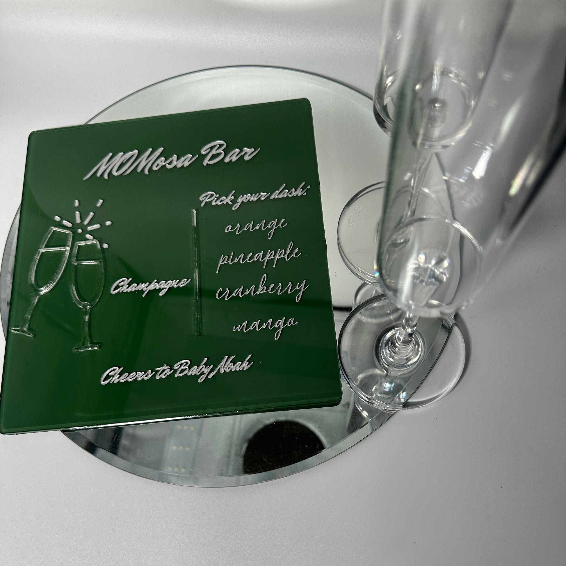 momosa bar, mimosa bar, bar sign, party sign, signature cocktail menu, event decor, mother's day menu, mothers day, acrylic signage for events, atlanta event decor, creative mimosa bar menu, creative baby shower ideas, baby shower ideas, baby shower decor, atlanta event planner, 