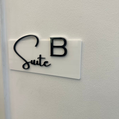 salon suite sign, raised salon suite number, suite number signs, custom signs for business suite, spa suite number, Salon suite letters, business sign, business door sign, acrylic door sign, acrylic business signage, office building number, esthetician door sign, black salon suite numbers, white salon suite numbers, salon suite UK, salon suite London, salon suite Atlanta, salon suite Detroit, salon suite Chicago, salon suite Newark, 3D acrylic salon suite numbers, opening up a salon suite