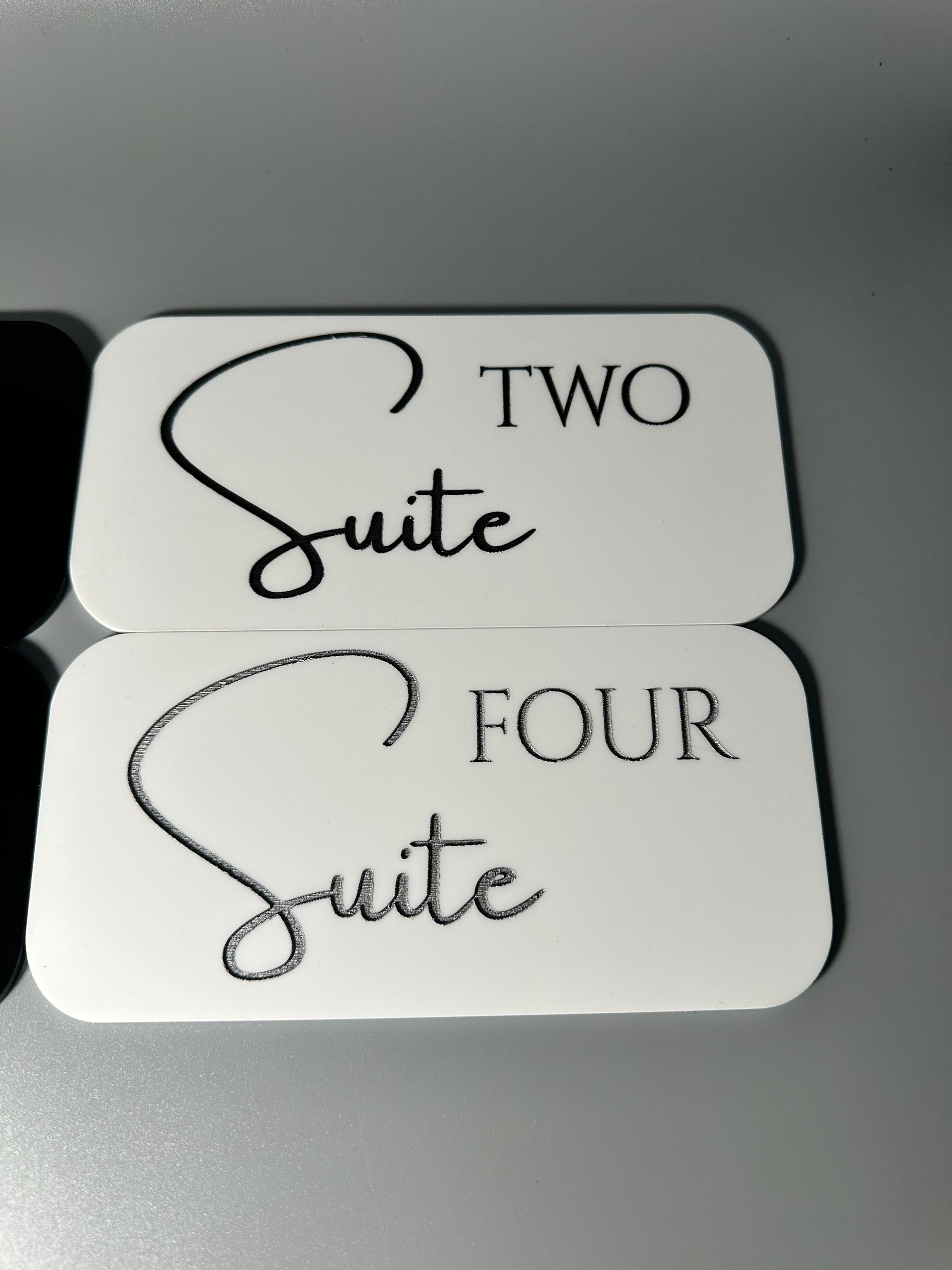 Elegant custom acrylic salon suite sign in Atlanta with engraved business name, perfect for beauty and spa spaces.
Personalized acrylic name plate for Atlanta salon suites, lash studios, nail bars, and beauty professionals.
Stylish 7x3.5 inch acrylic salon door sign handcrafted in Atlanta for hairstylists, estheticians, and spa owners.