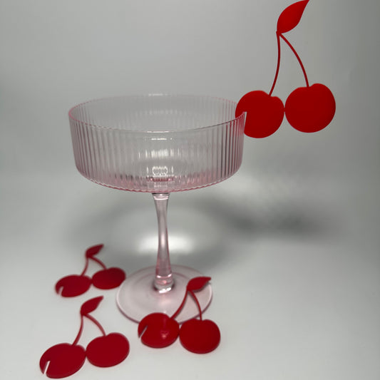 Cherry drink charm, cherry drink tag, acrylic vendor in Atlanta, party vendor in Atlanta, atl event decor, cherry in top, my little cherry on top, red party decor, girl dinner decorations, how to upgrade your party decor, dinner party, Atlanta restaurant vendor, cute party essentials, girly party stuff, cherry drink marker, Atlanta party store, cherry party supplies, she's my cherry on top