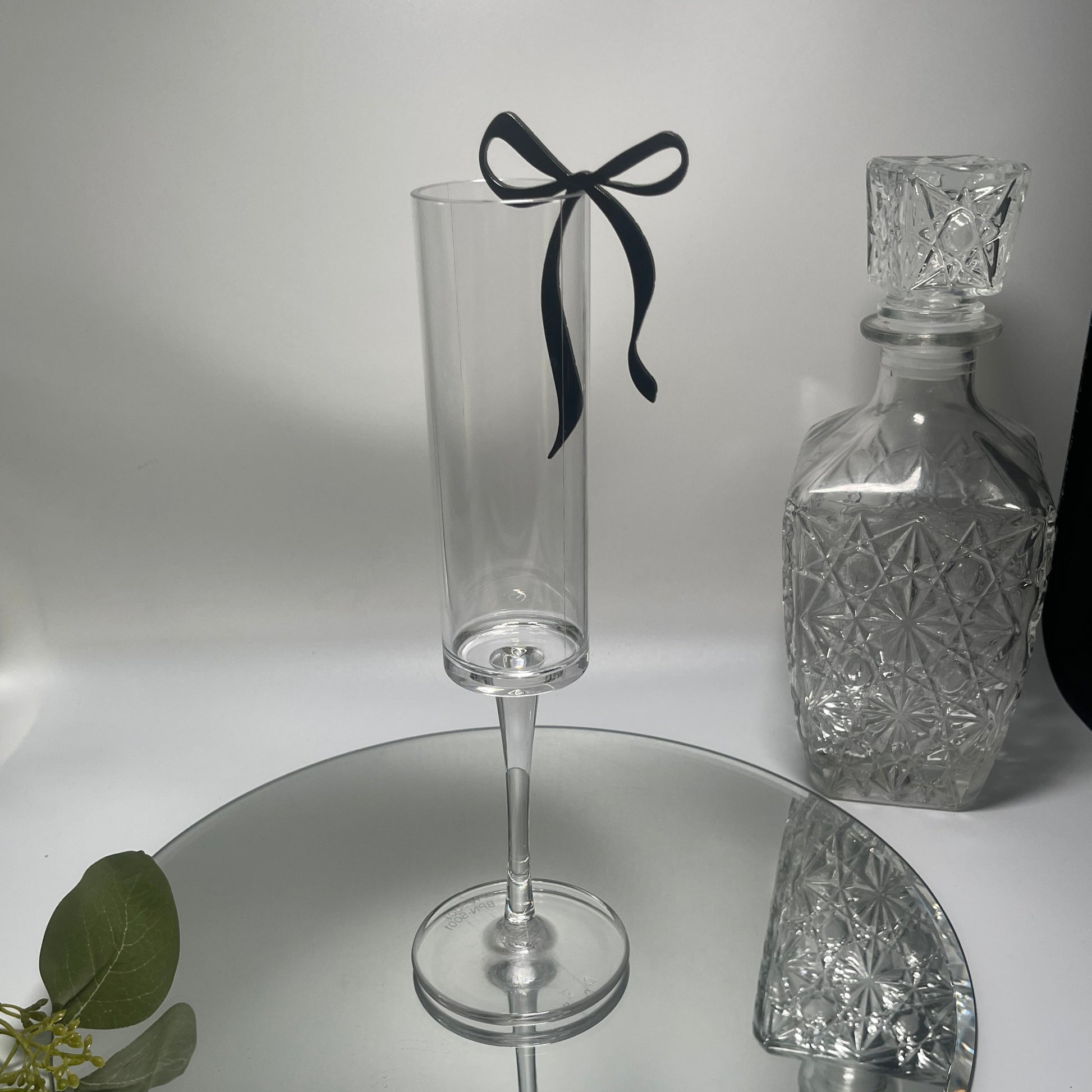bow drink tags, bow decor, black bow party decor, party decor, a tini bit older decor, acrylic bow drink tags, drink tags for parties, graduation season, party favors, bachelorette party decor, birthday party decor, black bow decor, black party decor