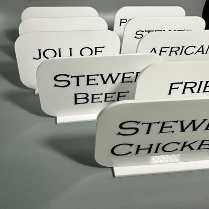 buffet food label,food sign for catering, grazing table sign, grazing table sign, buffet line signs, restaurant supply in atlanta, business vendors in atlanta, chicago restuarant vendors, catering company in atlanta, mobile charcuterie company, acrylic sign in atlanta, mini food labels, acrylic food signs, food signage in atlanta catered brunch sign, baby shower decor, party decor, how to make a nice catering set up, how to set up a buffet table, cute catering decor, elegant party decor, african food labels