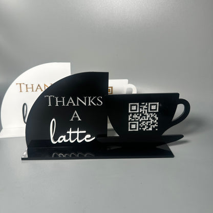 qr code tip ar, virtual tip jar, barista tip jar, tip jar for mobile business, tip jar for coffee cart, coffee cart tip jar, scan to pay sign, barista essentials, mobile barista tip jar, virtual tip jar for coffee cart
