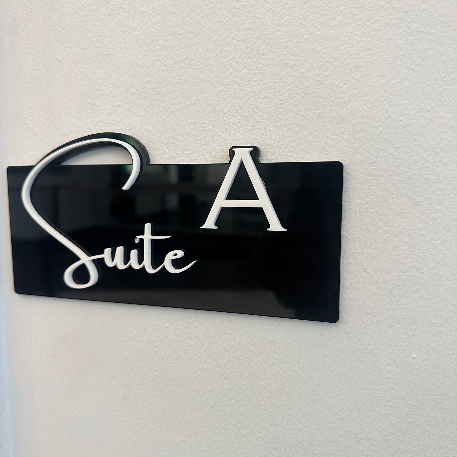 salon suite sign, raised salon suite number, suite number signs, custom signs for business suite, spa suite number, Salon suite letters, business sign, business door sign, acrylic door sign, acrylic business signage, office building number, esthetician door sign, black salon suite numbers, white salon suite numbers, salon suite Atlanta, 3D acrylic salon suite numbers, business suite signage, business directory sign