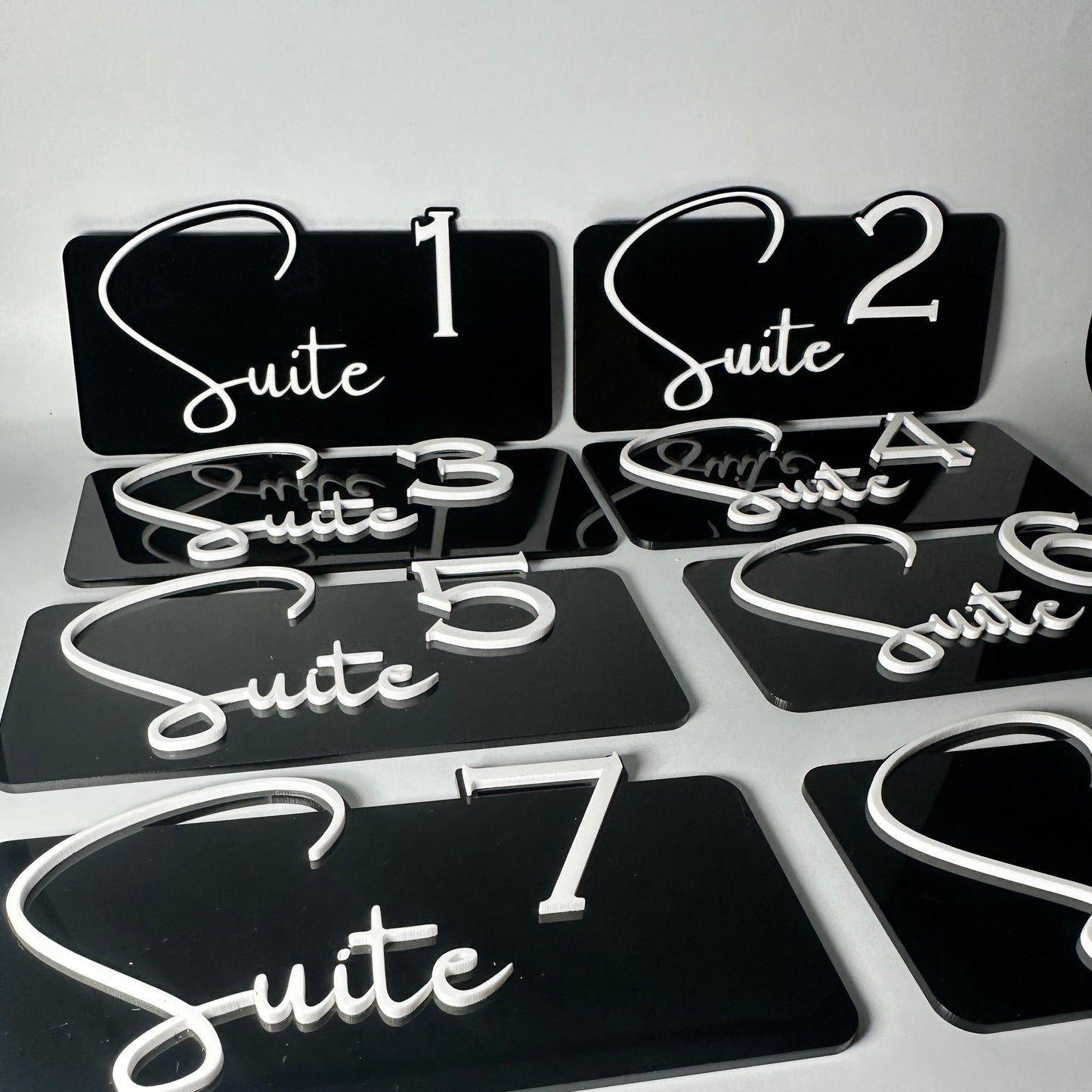 salon suite signage, salon suite display number, salon numbers, suite sign numbers, business signage display, lioness engraving, salon suite sign, raised salon suite number, suite number signs, custom signs for business suite, spa suite number, Salon suite letters, business sign, business door sign, acrylic door sign, acrylic business signage, office building number, esthetician door sign, black salon suite numbers, white salon suite numbers, salon suite Atlanta, 3D acrylic salon suite number